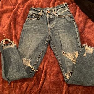 Baggy high rise jeans